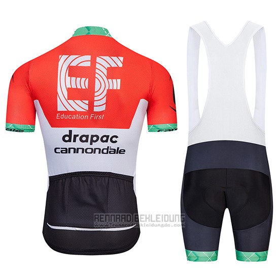 2018 Fahrradbekleidung Cannondale Drapac Wei und Rot Trikot Kurzarm und Tragerhose